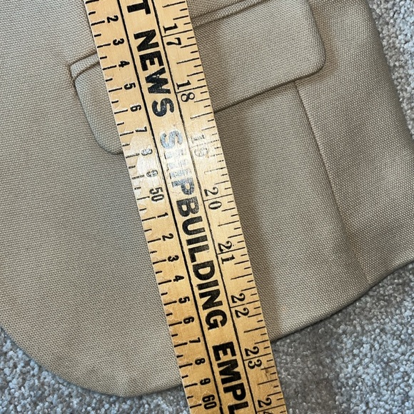 Talbots Camel Knit One Button Closure Blazer Size 6 - Picture 9 of 9